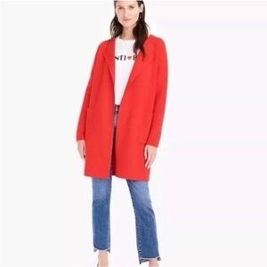 J. Crew Women's Juliette Bold Orange Red Cardigan